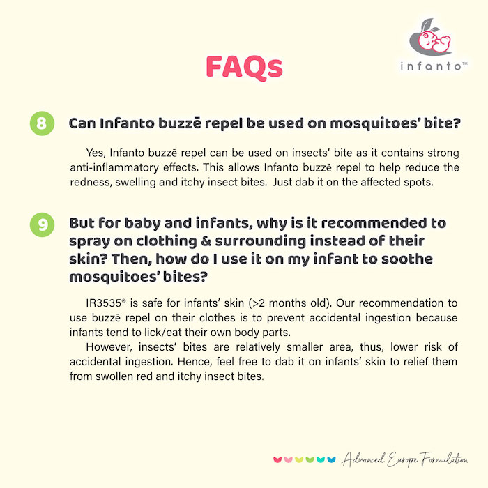 infanto baby and pregnancy mommies buzze repel mosquito repellent spray lotion 婴孩孕妇安全使用防蚊液